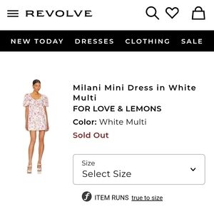 For Love And Lemons White Floral Puff-Sleeve Mini Dress